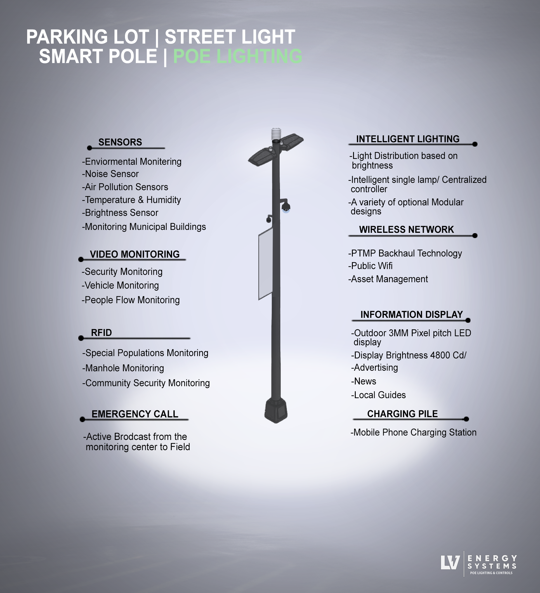 PoE Smart Light Pole